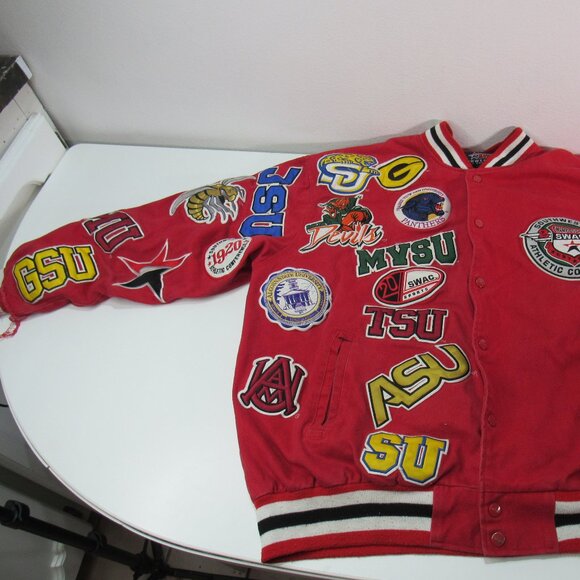 Big Boy Swac Southwestern Athletic Conference Jacket Red Alabama Varsity Men 2XL - Picture 10 of 15